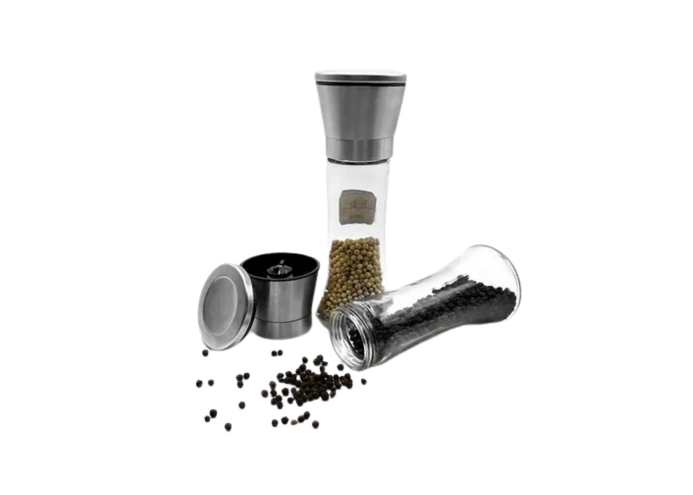 Dụng cụ xay tiêu thủy tinh inox 19x6cm